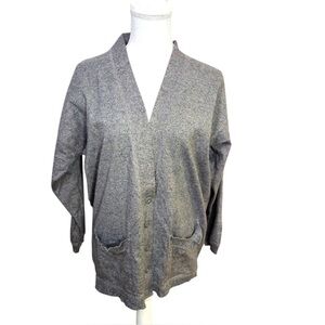 Gap Vintage Gray Women's Cotton Long Sleeve Cardigan Sweater Size Small